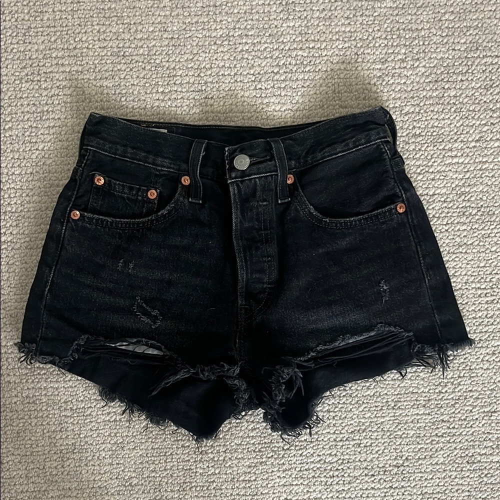 Levi's Black Jean Shorts